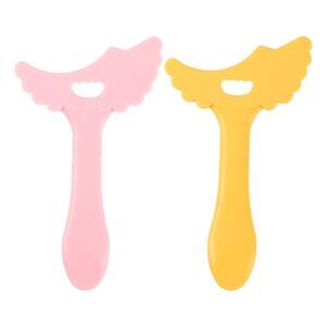 2 Pcs Eyeliner Stencil Pads Eye Makeup Tool Eyebrow Pencil Stencil Pink Yellow